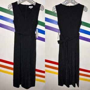 NEW Calvin Klein glitter shimmer formal jumpsuit tie waist size 6